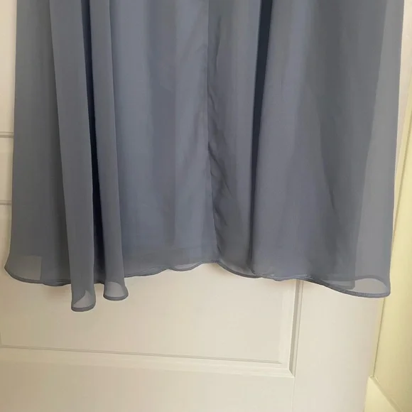 Birdy Grey Kira Chiffon Dusty Blue Dress XS - Picture 6 of 14
